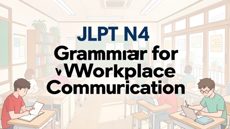 Learn Business Japanese Using JLPT N4 Grammar for Workplace Communication